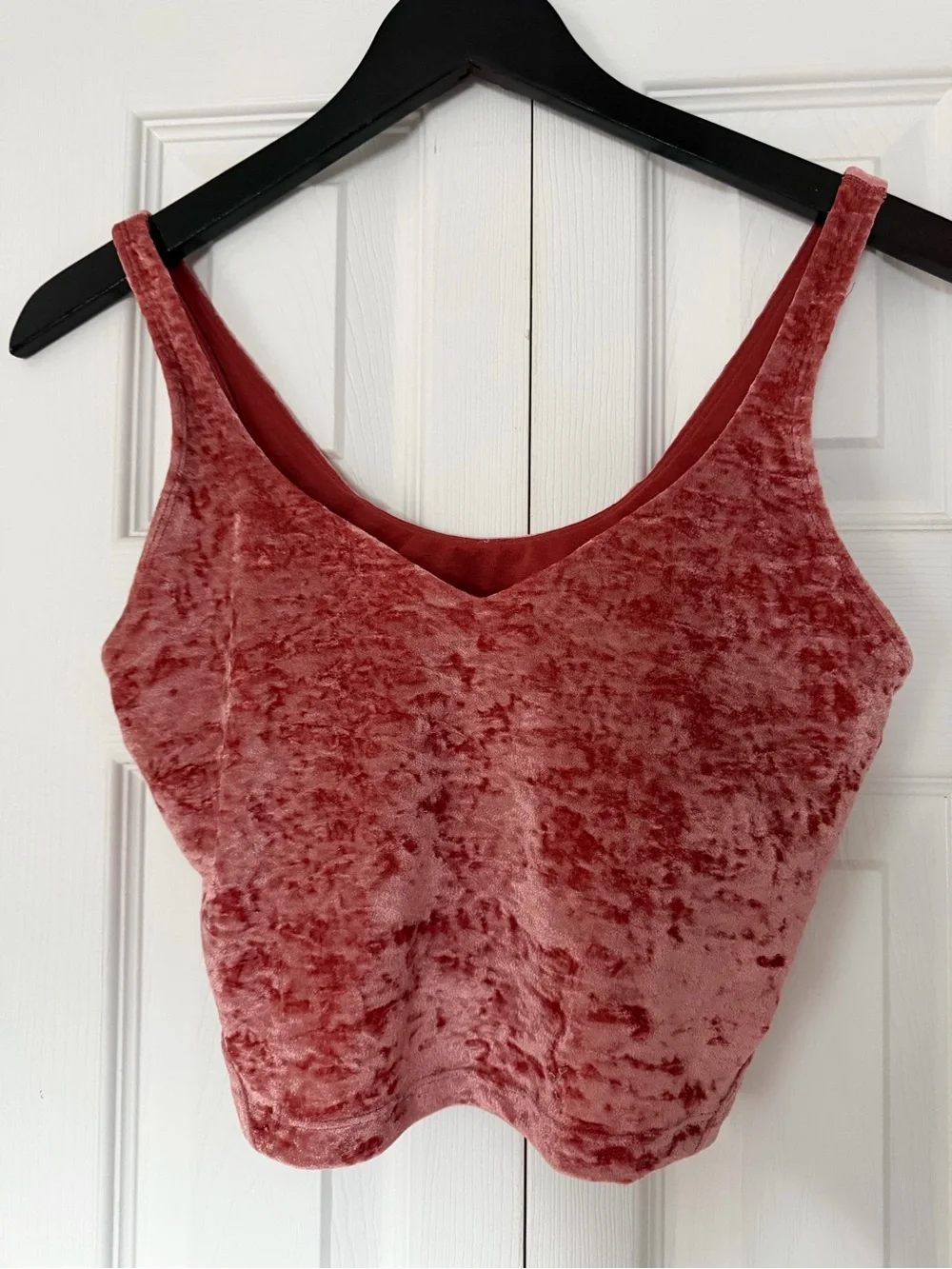 lululemon athletica Align Tank Crop Top Crushed Velvet Soft Cranberry, Women’s 8